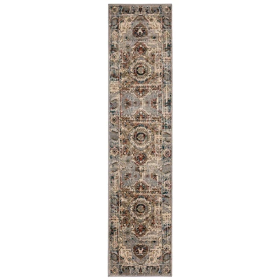 Joanna Distressed Medallion Rug Gray/Rust - Captiv8e Designs 6 Joanna Distressed Medallion Rug Gray/Rust - Captiv8e Designs - Image 4