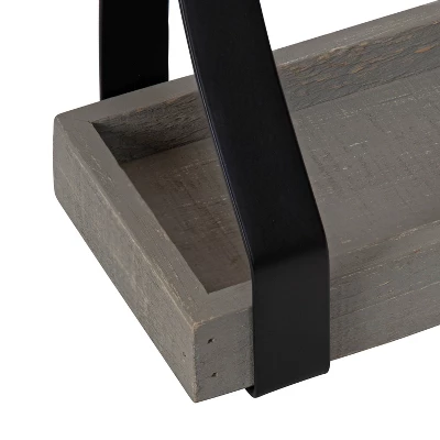 2pc Sudbury Wood And Metal Wall Shelf Set - Kate & Laurel All Things Decor 4 2pc Sudbury Wood And Metal Wall Shelf Set - Kate & Laurel All Things Decor - Image 2