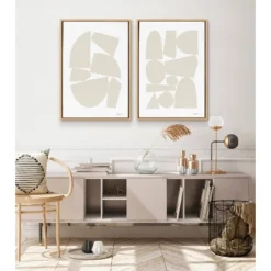 23" X 33" Sylvie Constructed I Neutral Framed Wall Canvas By Statement Goods Natural - Kate & Laurel All Things Decor -Safavieh Store GUEST a9cd5c9e e59a 4f02 ade8 73c9c6c4e544
