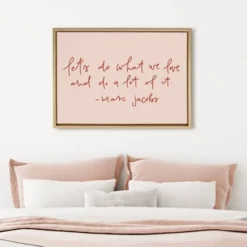 18" X 24" Sylvie Do What We Love Framed Canvas Wall Art By Maja Tomljanovic Gold - Kate And Laurel -Safavieh Store GUEST aa116b65 652b 4ae3 807a 8f320b5b6513