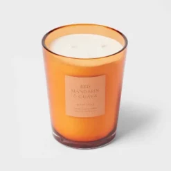 Colored Vase Glass With Dustcover Mandarin & Guava Candle Orange - Threshold™ -Safavieh Store GUEST aa27f146 dfa7 4f00 a5e8 351ea0849844