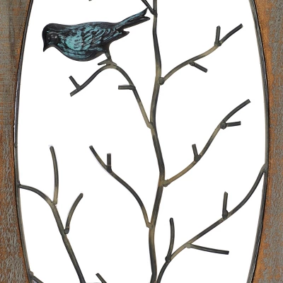 Set Of 2 Wood Bird Wall Decors With Tree Branches Brown - Olivia & May 5 Set Of 2 Wood Bird Wall Decors With Tree Branches Brown - Olivia & May - Image 3