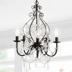 17" LED Crystal Maura Chandelier Black - Jonathan Y 9 17" LED Crystal Maura Chandelier Black - Jonathan Y -Safavieh Store GUEST abcb8c43 778e 4e57 b93e d3f3ac35c019