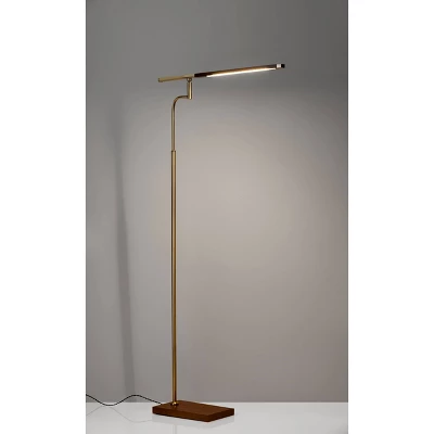 50.5" X 62.5" 3-way Barrett Floor Lamp (Includes LED Light Bulb) Brass - Adesso 4 50.5" X 62.5" 3-way Barrett Floor Lamp (Includes LED Light Bulb) Brass - Adesso - Image 2