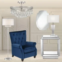 Vienna Full Spectrum Wohlfurst Modern Ceiling Light Semi Flush Mount Fixture 16" Wide Brushed Nickel 3-Light Clear Crystal For Bedroom Living Room -Safavieh Store GUEST ad3a9b3e eb6d 4f10 9b48 ab96a24ff17e