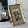 Northlight 4" X 6" Champagne Gold Honeycomb Rectangular Photo Frame 9.5"