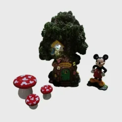 Disney Mickey Mouse Miniature Resin Garden Set With Solar Tree House -Safavieh Store GUEST ae5e7efe dc10 4e49 9539 bfee8ad42cc4