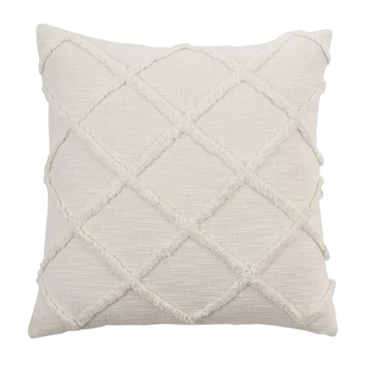 Saro Lifestyle Diamond Design Tufted Poly Filled Pillow 7 Saro Lifestyle Diamond Design Tufted Poly Filled Pillow - Image 5