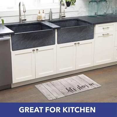 J&V TEXTILES Anti Fatigue Kitchen Mat Cushioned Anti Fatigue, Non Slip Waterproof Mat Standing Desk, 20x36x1/2 Inches (Let's Stay In) 5 J&V TEXTILES Anti Fatigue Kitchen Mat Cushioned Anti Fatigue, Non Slip Waterproof Mat Standing Desk, 20x36x1/2 Inches (Let's Stay In) - Image 3