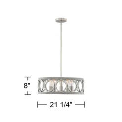 Franklin Iron Works Salima Brushed Nickel Gray Pendant Chandelier 21 1/4" Wide Farmhouse Rustic LED 5-Light Fixture For Dining Room Kitchen Island 14 Franklin Iron Works Salima Brushed Nickel Gray Pendant Chandelier 21 1/4" Wide Farmhouse Rustic LED 5-Light Fixture For Dining Room Kitchen Island -Safavieh Store GUEST b096375e fadd 4075 b4af 76c329272c4a