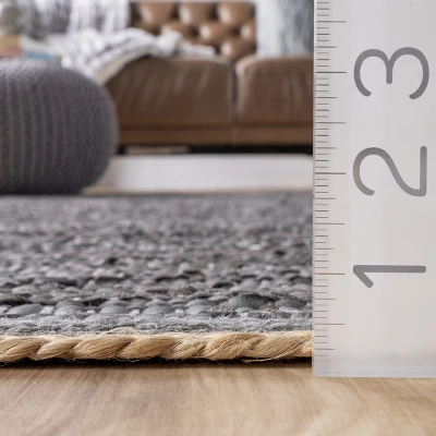 NuLOOM Sabby Hand Woven Leather Flatweave Area Rug 4 NuLOOM Sabby Hand Woven Leather Flatweave Area Rug - Image 2