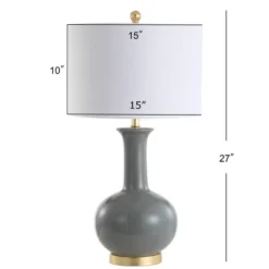 27" Ceramic/Metal Brussels Table Lamp (Includes LED Light Bulb) Gray - JONATHAN Y -Safavieh Store GUEST b251d47a 7f1f 4a94 a833 ec0f29f1a106