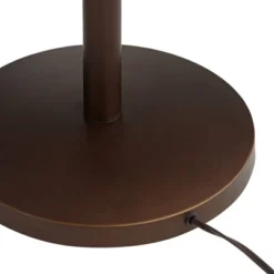 Franklin Iron Works Averill Rustic Farmhouse Industrial Downbridge Floor Lamp 61" Tall Oiled Bronze LED Seedy Glass Shade For Living Room Reading Home -Safavieh Store GUEST b2cbc4ca 86a6 4f34 89c5 2d512678e2c9