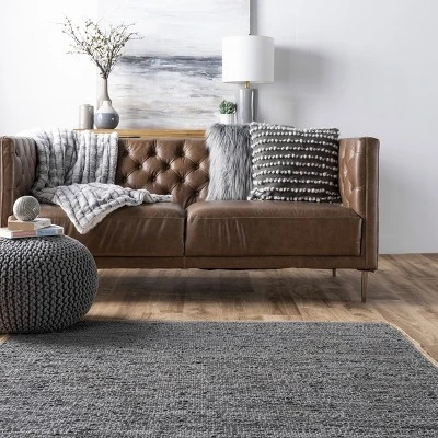 NuLOOM Sabby Hand Woven Leather Flatweave Area Rug 9 NuLOOM Sabby Hand Woven Leather Flatweave Area Rug - Image 7