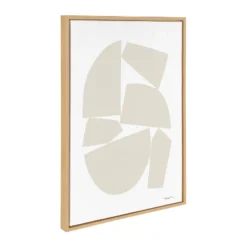 23" X 33" Sylvie Constructed I Neutral Framed Wall Canvas By Statement Goods Natural - Kate & Laurel All Things Decor