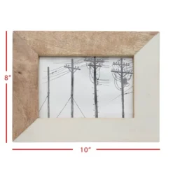 5x7 Inches White Wood, Resin & Glass Photo Frame - Foreside Home & Garden -Safavieh Store GUEST b5a16b0d 46f9 40b2 aef1 8a736274ab82