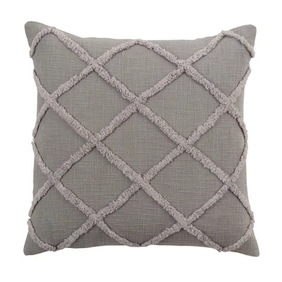 Saro Lifestyle Diamond Design Tufted Poly Filled Pillow 6 Saro Lifestyle Diamond Design Tufted Poly Filled Pillow - Image 4