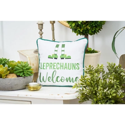 C&F Home 10" X 10" Leprechauns Welcome Embroidered Throw Pillow 5 C&F Home 10" X 10" Leprechauns Welcome Embroidered Throw Pillow - Image 3
