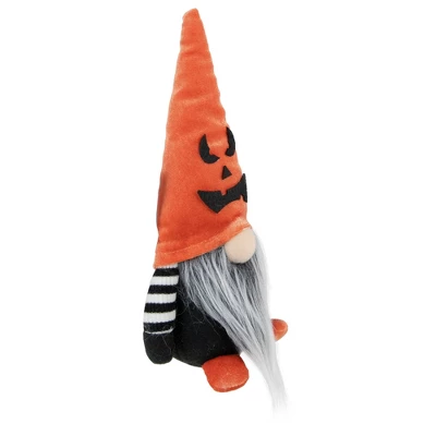 Northlight 9.75" Black And Orange Halloween Gnome With Jack-O-Lantern Hat 4 Northlight 9.75" Black And Orange Halloween Gnome With Jack-O-Lantern Hat - Image 2