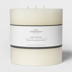 Pillar Candle Soft Cotton White - Threshold™ -Safavieh Store GUEST ba85ccc0 51d2 49b1 b7fa 9591207f9ad8