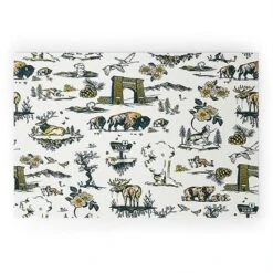 The Whiskey Ginger Yellowstone National Park Travel Pattern Welcome Mat - Society6 -Safavieh Store GUEST baee4069 fbd0 4148 a509 bf3a91505ec8