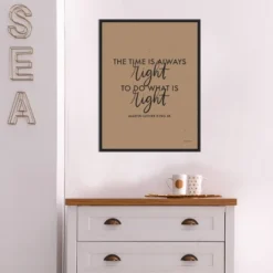 18" X 24" Words Of Wisdom IV Black - The Time Is Right By Becky Thorns Framed Canvas Wall Art Black - Amanti Art -Safavieh Store GUEST bb5c4212 e7e0 44d4 a430 53c660d63f55