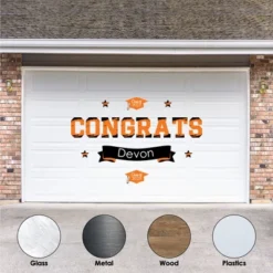 Big Dot Of Happiness Orange Graduation Party Photo Backdrop - Wall Decals