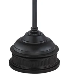 Franklin Iron Works Annie Rustic Floor Lamp With Black Riser 67 1/2" Tall Bronze Iron Scroll Cream Hardback Drum Shade For Living Room Bedroom Office -Safavieh Store GUEST bd196d48 8c40 4e73 9f06 ff1c17eec438