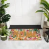 Northlight Pink And Orange Floral "Home" Outdoor Natural Coir Doormat 18" X 30" -Safavieh Store GUEST bdcf7b76 0187 4a28 a010 cd49aaac4881