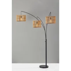 82" Cabana Collection 3-Arm Arc Lamp Black - Adesso -Safavieh Store GUEST bf188397 7e0f 4e30 8b34 8cc45768ff27