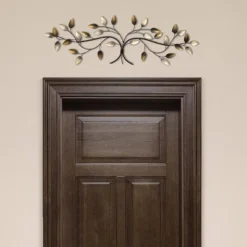 Blowing Leaves Over The Door Wall Decor Gold/Black/Silver - Stratton Home Decor