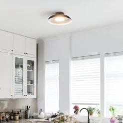 1-Light LED Integrated Matte Black Flush Mount Ceiling Light - Globe Electric -Safavieh Store GUEST c3e34638 fcd5 43b9 9ea3 79a36bc392ef