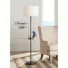 360 Lighting Caper Modern Floor Lamp With Tray Table 60 1/2" Tall Bronze USB And AC Power Outlet Off White Fabric Drum Shade For Living Room Office -Safavieh Store GUEST c59a263d 1643 4ef6 a72e 3607952c19f7