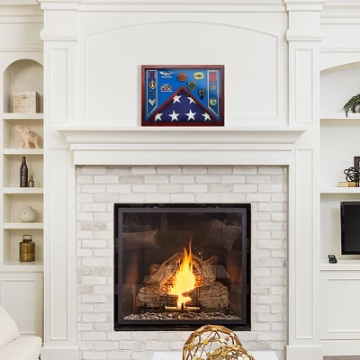 Reminded Military Shadow Box Display Case For Medals & Burial Flag - Solid Wood Cabinet With Velvet Insert 8 Reminded Military Shadow Box Display Case For Medals & Burial Flag - Solid Wood Cabinet With Velvet Insert - Image 6