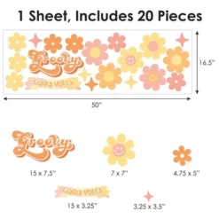 Big Dot Of Happiness Stay Groovy - Peel And Stick Boho Floral Home Decor Vinyl Wall Art Stickers - Wall Decals - Set Of 20 13 Big Dot Of Happiness Stay Groovy - Peel And Stick Boho Floral Home Decor Vinyl Wall Art Stickers - Wall Decals - Set Of 20 -Safavieh Store GUEST c748b028 06a8 411d b998 de775ec0bf8f