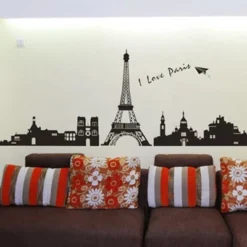 Unique Bargains Self Adhesive Buildings Eifel Tower Sticker Deca PVC Wall Mural 24" X 35" Black 1 Pc -Safavieh Store GUEST c7deac7c 4b34 4fa3 9fbe 0e63f8e8ee0f