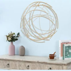 LuxenHome Gold Metal Abstract Swirl Round Wall Decor -Safavieh Store GUEST c8c87338 f617 4430 840b c8f078f75fbc