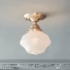 Regency Hill Schoolhouse Floating Modern Farmhouse Ceiling Light Semi Flush Mount Fixture 7" Wide Brass White Glass Shade For Bedroom Living Room Home 2 Regency Hill Schoolhouse Floating Modern Farmhouse Ceiling Light Semi Flush Mount Fixture 7" Wide Brass White Glass Shade For Bedroom Living Room Home -Safavieh Store GUEST c8eb1f60 97e5 4b41 b3c8 cfabae1ee7d0