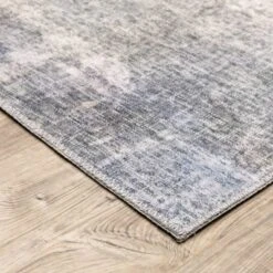 Marcel Muted Abstract Area Rug Beige/Blue - Captiv8e Designs