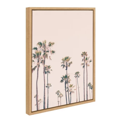 18" X 24" Sylvie Palm Tree Paradise Framed Canvas Wall Art By Caroline Pink/Mint - Kate And Laurel 3 18" X 24" Sylvie Palm Tree Paradise Framed Canvas Wall Art By Caroline Pink/Mint - Kate And Laurel