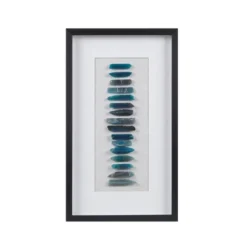 Cerulean Stones Real Natural Agate Framed Shadowbox Blue - Martha Stewart -Safavieh Store GUEST ced2b578 ff65 4def b66e be37722d434d