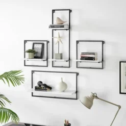 4pc Framed Wall Shelf Set White - Danya B. -Safavieh Store GUEST d09ad217 79ec 449c b597 3563da2b61f1