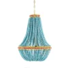 Wood Beaded Chandelier Blue -Storied Home -Safavieh Store GUEST d0f10f58 2233 46ce a5b8 7ba6945dcfb3