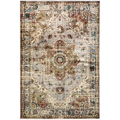 Joanna Distressed Medallion Rug Gray/Rust - Captiv8e Designs 7 Joanna Distressed Medallion Rug Gray/Rust - Captiv8e Designs - Image 5