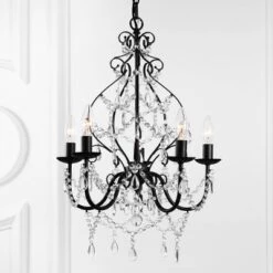 17" LED Crystal Maura Chandelier Black - Jonathan Y 8 17" LED Crystal Maura Chandelier Black - Jonathan Y -Safavieh Store GUEST d15cfb44 4635 4dcb 8655 b5a51d02f77a