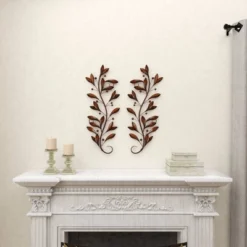 Metal Leaf Wall Decor Set Of 2 Brown - Olivia & May 19 Metal Leaf Wall Decor Set Of 2 Brown - Olivia & May -Safavieh Store GUEST d35b06c7 499e 4bf0 9f66 087ccc46b356