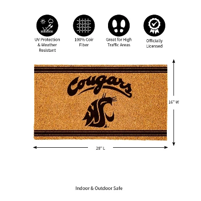Evergreen Washington State University Logo Turf Mat, Brown- 28 X 16 Inches Indoor Outdoor Doormat 4 Evergreen Washington State University Logo Turf Mat, Brown- 28 X 16 Inches Indoor Outdoor Doormat - Image 2