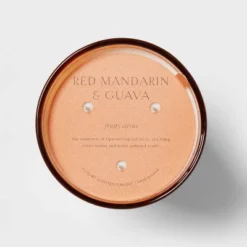 Colored Vase Glass With Dustcover Mandarin & Guava Candle Orange - Threshold™ -Safavieh Store GUEST d3b0111f a038 45b0 94b7 4c6c85a435e3