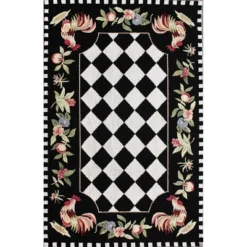Angla Rooster Kitchen Area Rug Black - NuLOOM -Safavieh Store GUEST d3df06e2 d034 4c94 b097 0585751d67c9
