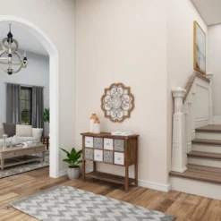 Wood Scroll Carved Beading Wall Decor With Metal Accents Brown - Olivia & May -Safavieh Store GUEST d47019b6 6fed 4c41 834e d9d808e20560